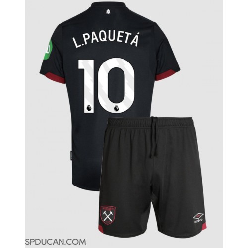 Dječji Nogometni Dres West Ham United Lucas Paqueta #10 Gostujuci 2024-25 Kratak Rukav (+ Kratke hlače)